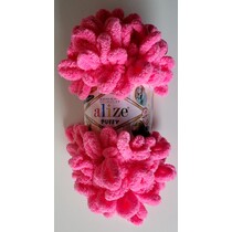 Alize puffy - neonově růžová č.377